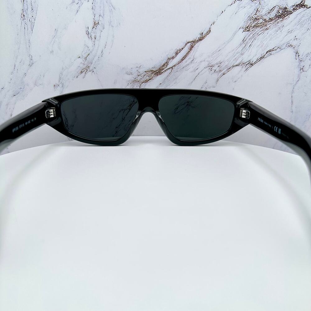 New PRADA Sunglasses Black Gray Lens 57-13-140 Authentic Prada - Picture 16 of 16